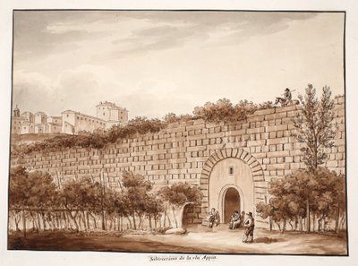 Onderbouw van de Via Appia, 1833 door Agostino Tofanelli